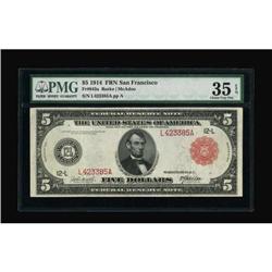 Fr. 843a $5 1914 Red Seal Federal Reserve Note