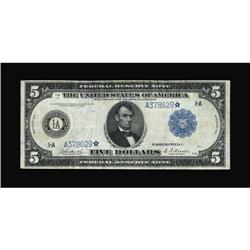 Fr. 846 $5 1914 Federal Reserve Star Note Very