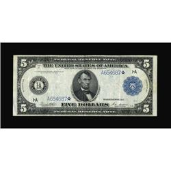 Fr. 847a $5 1914 Federal Reserve Star Note Very
