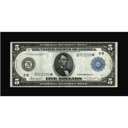 Fr. 850 $5 1914 Federal Reserve Star Note Very