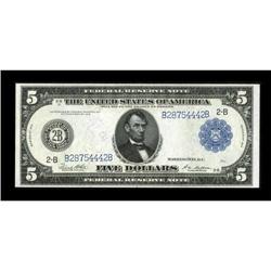 Fr. 851a $5 1914 Federal Reserve Note Gem New.