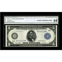 Fr. 851a $5 1914 Federal Reserve Star Note CGA