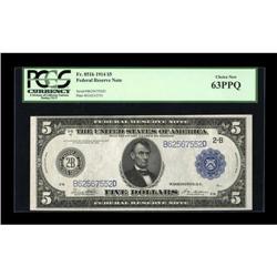 Fr. 851b $5 1914 Federal Reserve Note PCGS