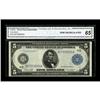 Image 1 : Fr. 859a $5 1914 Federal Reserve Note CGA Gem