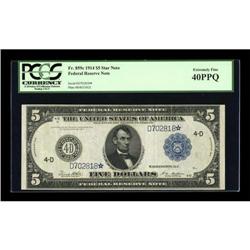 Fr. 859c $5 1914 Federal Reserve Star Note PCGS