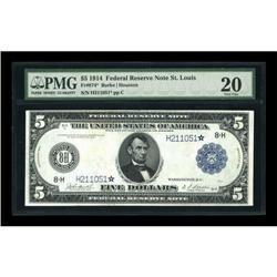 Fr. 874 $5 1914 Federal Reserve Star Note PMG