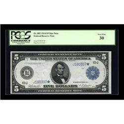 Fr. 882 $5 1914 Federal Reserve Star Note PCGS