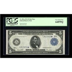 Fr. 891a $5 1914 Federal Reserve Star Note PCGS