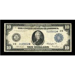 Fr. 909 $10 1914 Federal Reserve Star Note Fine.