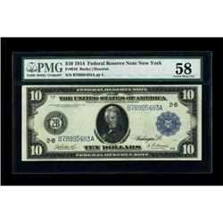Fr. 910 $10 1914 Federal Reserve Note PMG Choice