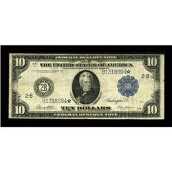 Fr. 911c $10 1914 Federal Reserve Star Note