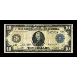 Fr. 919a $10 1914 Federal Reserve Star Note