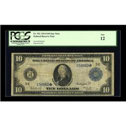 Fr. 921 $10 1914 Federal Reserve Star Note PCGS