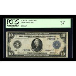 Fr. 924 $10 1914 Federal Reserve Star Note PCGS 