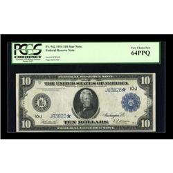 Fr. 942 $10 1914 Federal Reserve Star Note PCGS