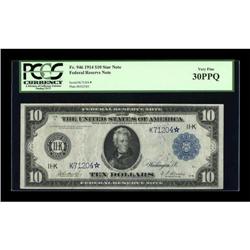 Fr. 946 $10 1914 Federal Reserve Star Note PCGS