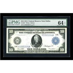 Fr. 947 $10 1914 Federal Reserve Note PMG Choice