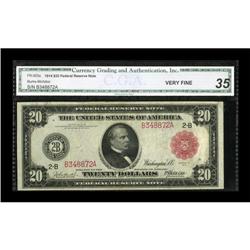 Fr. 953a $20 1914 Red Seal Federal Reserve Note