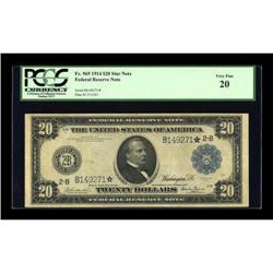 Fr. 969 $20 1914 Federal Reserve Star Note PCGS