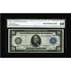 Fr. 978 $20 1914 Federal Reserve Note CGA Gem