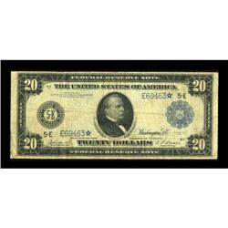 Fr. 982 $20 1914 Federal Reserve Star Note Fine.