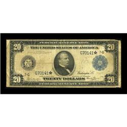 Fr. 989 $20 1914 Federal Reserve Star Note Very