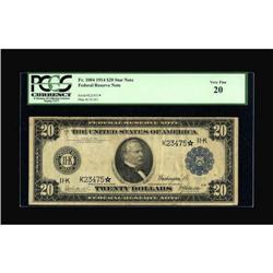 Fr. 1004 $20 1914 Federal Reserve Star Note PCGS