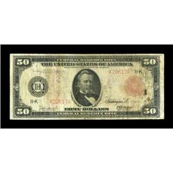 Fr. 1022 $50 1914 Red Seal Federal Reserve Note