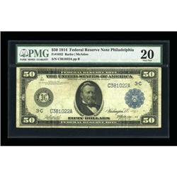 Fr. 1032 $50 1914 Federal Reserve Note PMG Very