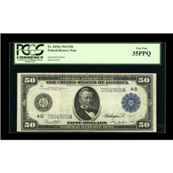 Fr. 1039a $50 1914 Federal Reserve Note PCGS