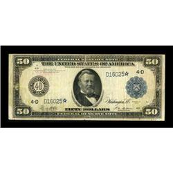 Fr. 1039a $50 1914 Federal Reserve Star Note