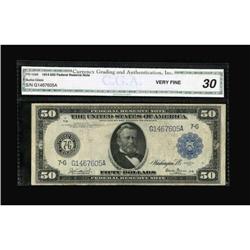 Fr. 1049 $50 1914 Federal Reserve Note CGA Very