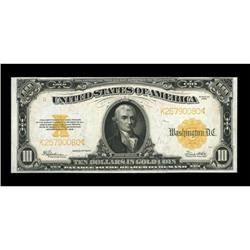 Fr. 1173 $10 1922 Gold Certificate About New.