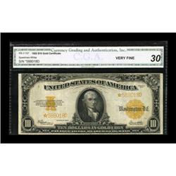 Fr. 1173 $10 1922 Gold Certificate CGA Very Fine