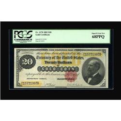 Fr. 1178 $20 1882 Gold Certificate PCGS Superb