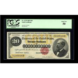 Fr. 1178 $20 1882 Gold Certificate PCGS About
