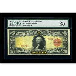 Fr. 1179 $20 1905 Gold Certificate PMG Very Fine