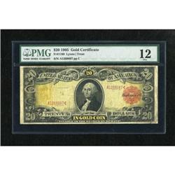 Fr. 1180 $20 1905 Gold Certificate PMG Fine 12.