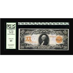 Fr. 1182 $20 1906 Gold Certificate PCGS Choice