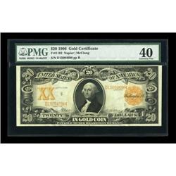 Fr. 1183 $20 1906 Gold Certificate PMG Extremely