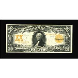 Fr. 1186 $20 1906 Gold Certificate Very Fine.