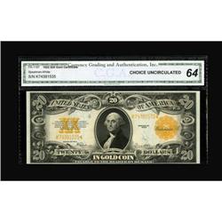 Fr. 1187 $20 1922 Gold Certificate CGA Choice