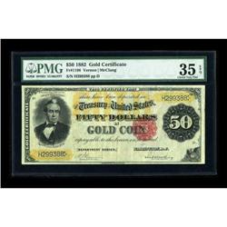 Fr. 1196 $50 1882 Gold Certificate PMG Choice