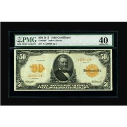 Fr. 1199 $50 1913 Gold Certificate PMG Extremely