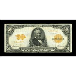 Fr. 1199 $50 1913 Gold Certificate Very Fine.