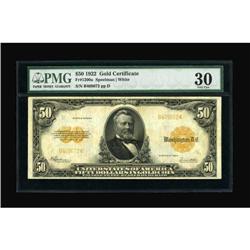 Fr. 1200a $50 1922 Gold Certificate PMG Very