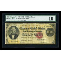 Fr. 1207 $100 1882 Gold Certificate PMG Very