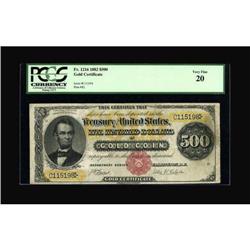 Fr. 1216 $500 1882 Gold Certificate PCGS Very
