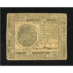 Continental Currency November 29, 1775 $7