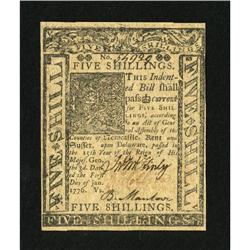 Delaware January 1, 1776 5s Gem New.